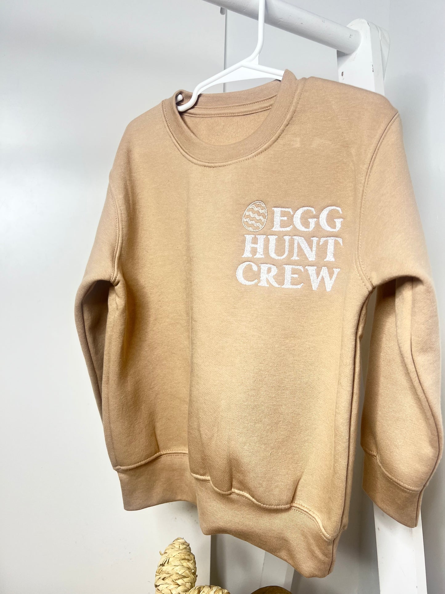 Egg Hunt Crew Beige Sweatshirt