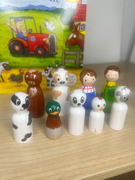 On The Farm Story Bag with Pegs