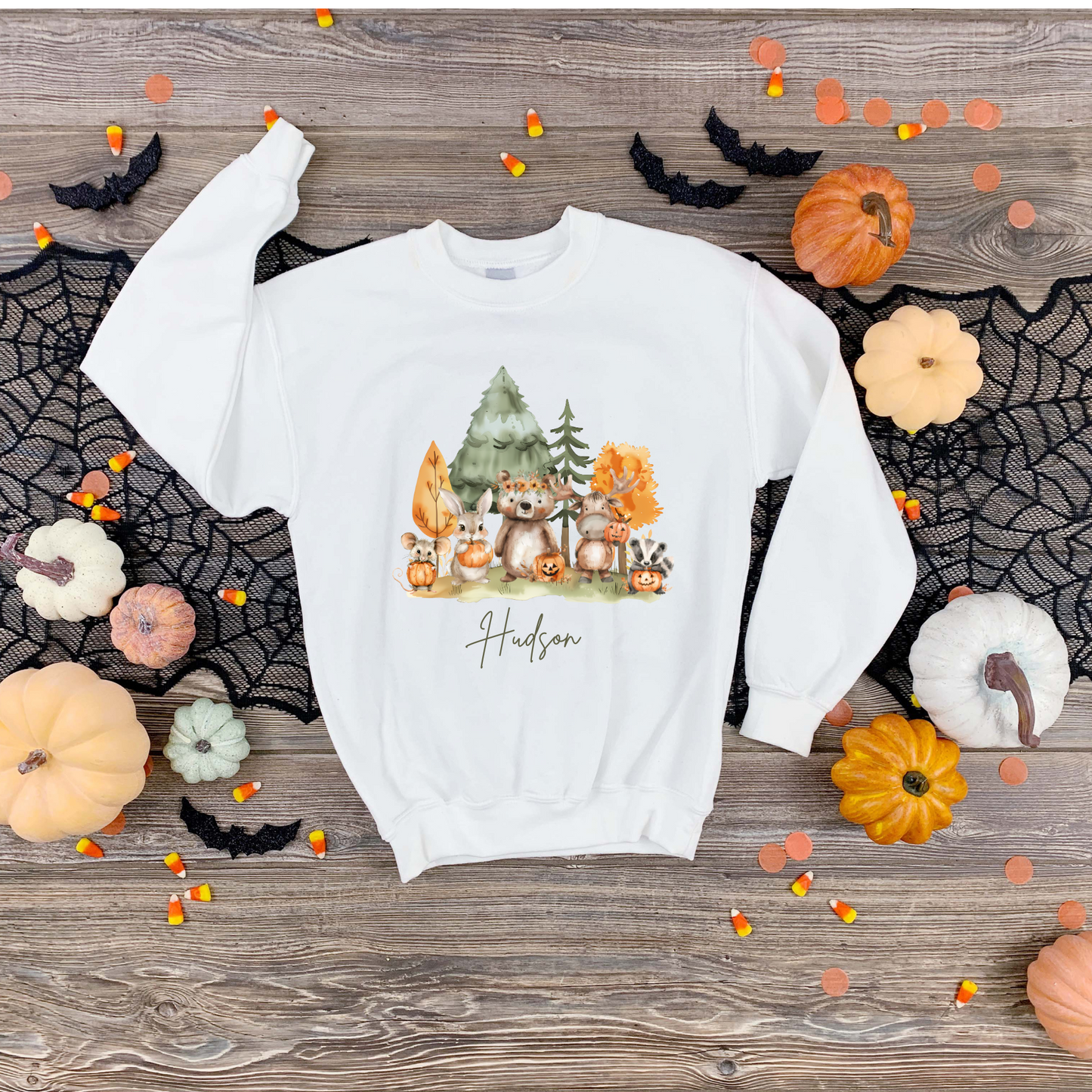 Personalised Halloween Wild Woodland Sweatshirt