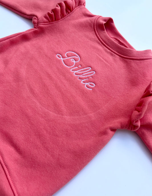 Personalised Frill Name Sweatshirt
