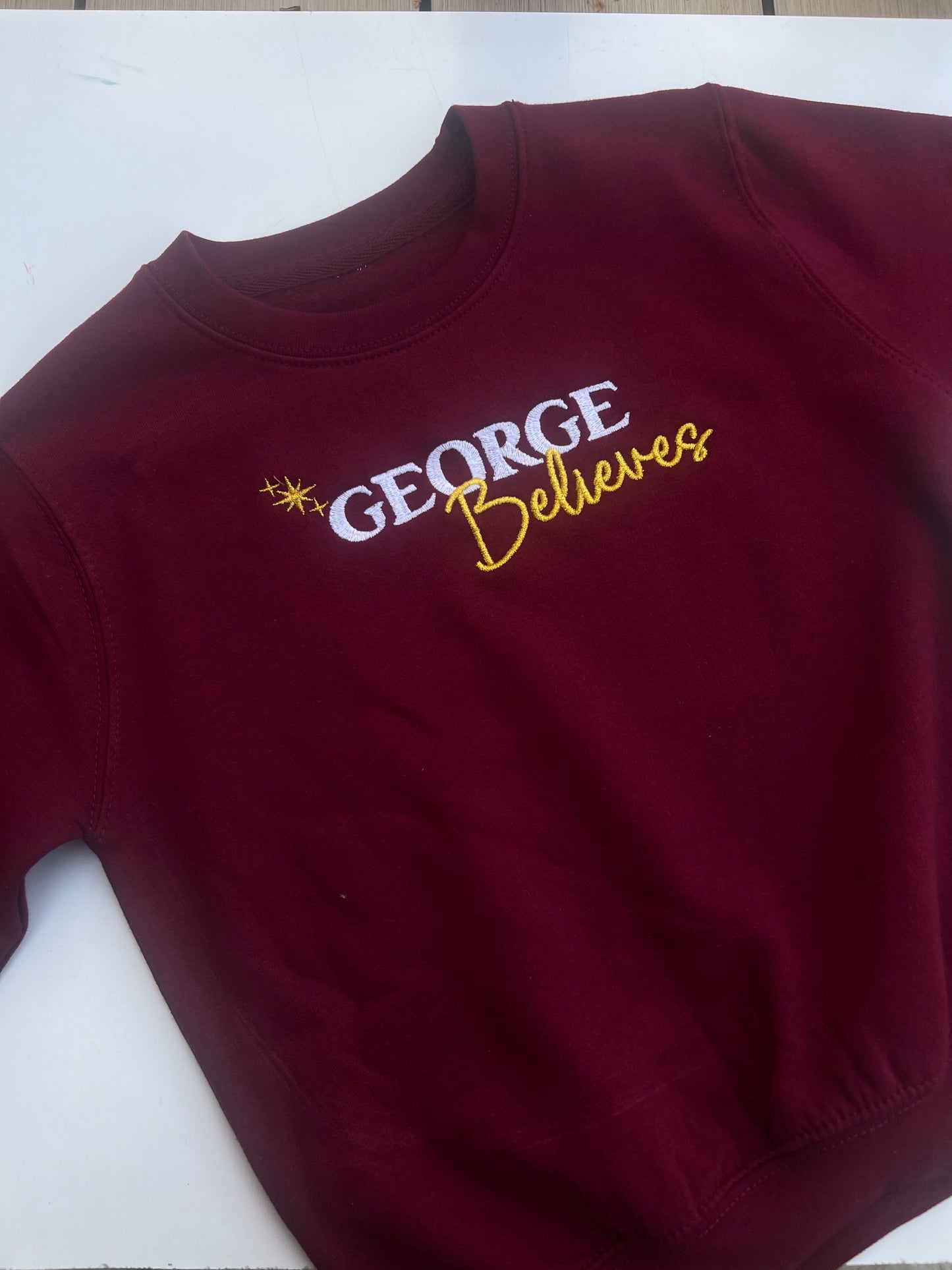 Personalised Believes Christmas Sweatshirt