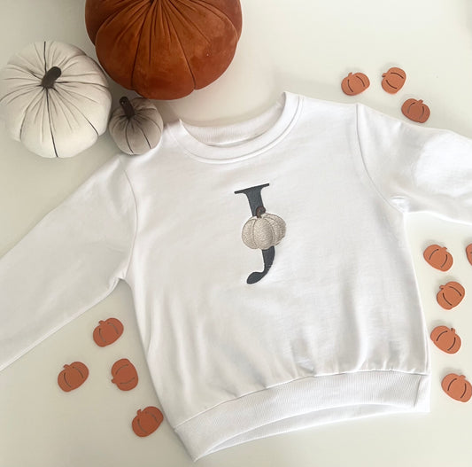 Personalised Initial Pumpkin Embriodered Sweatshirt
