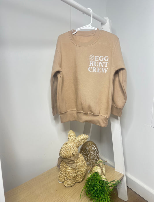 Egg Hunt Crew Beige Sweatshirt