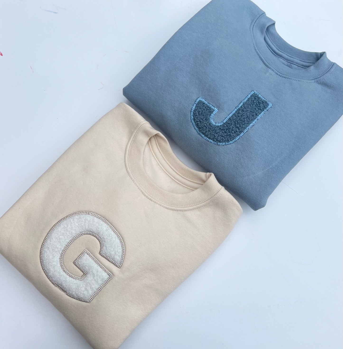 Teddy Bear Initial Sweatshirts