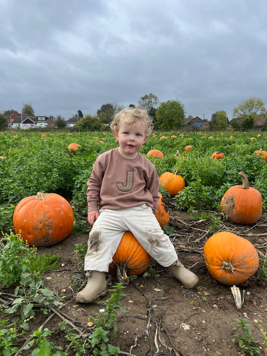 Teddy Bear Initial Sweatshirts