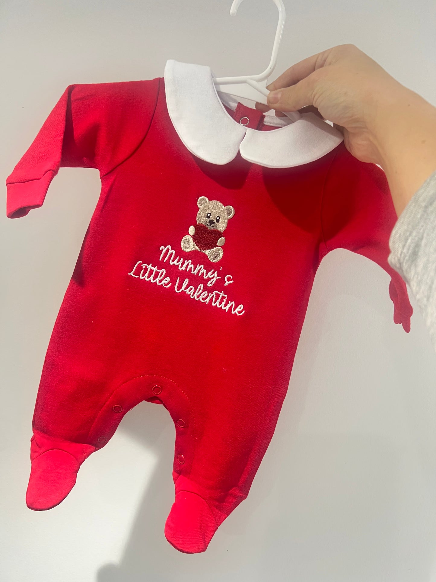 Beary Cute Little Valentine Red Babygrow