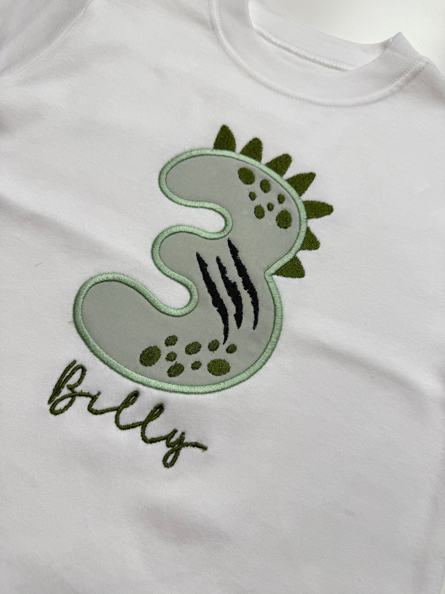 Dinosaur Theme Birthday Number T-Shirt