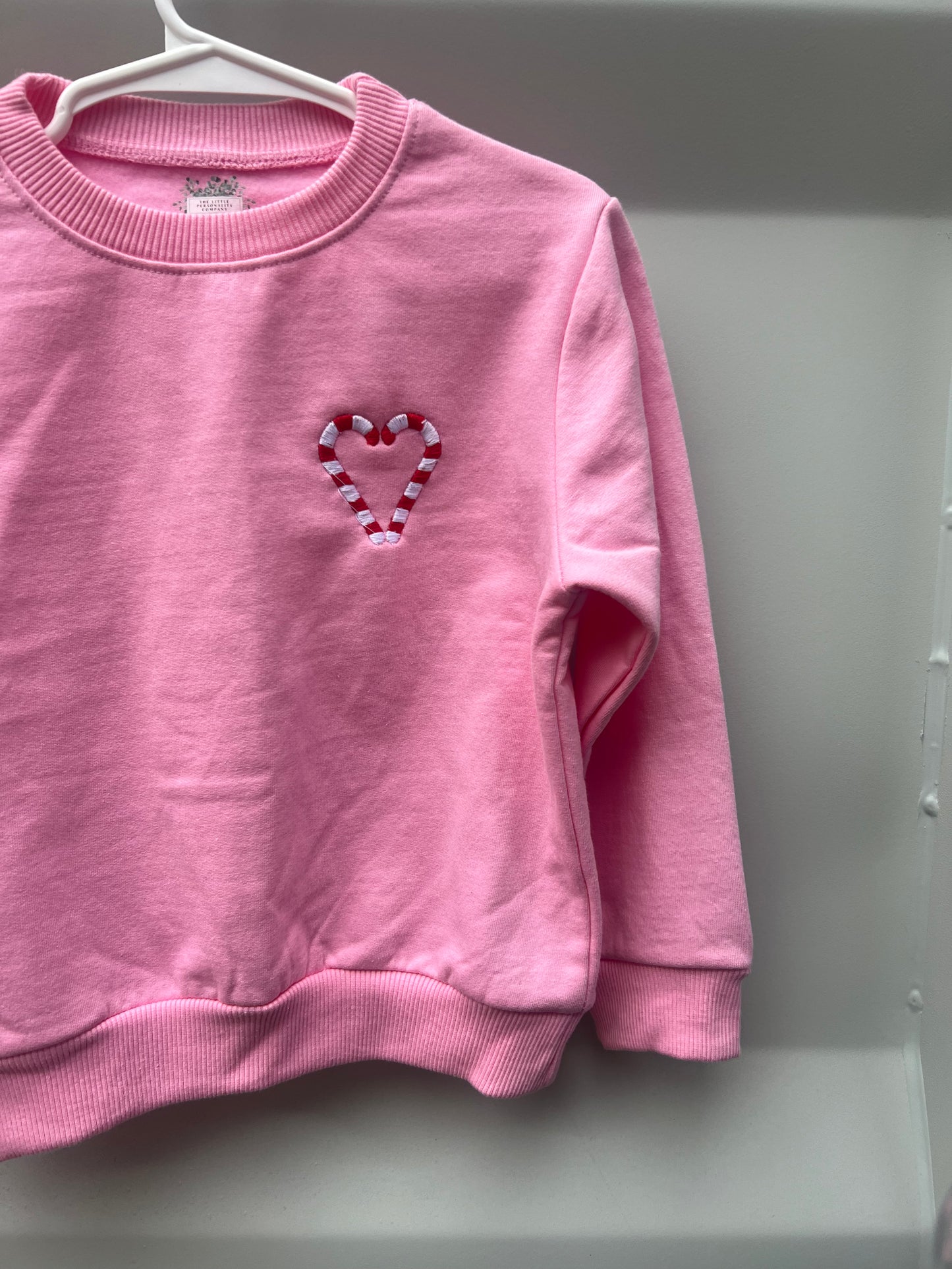 Heart Candy Cane Christmas Jumper