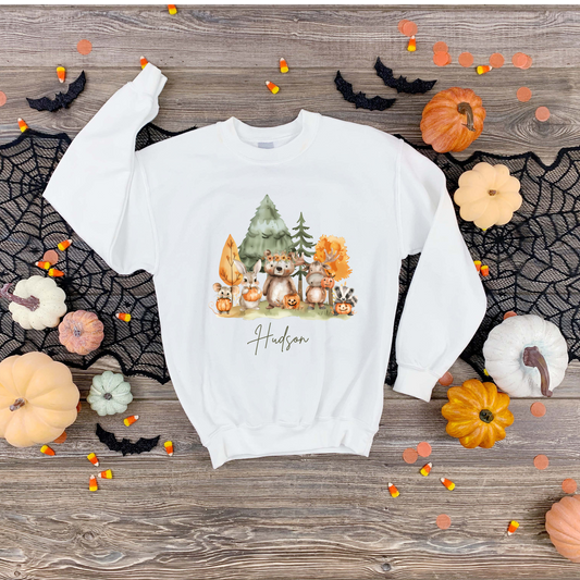 Personalised Halloween Wild Woodland Sweatshirt