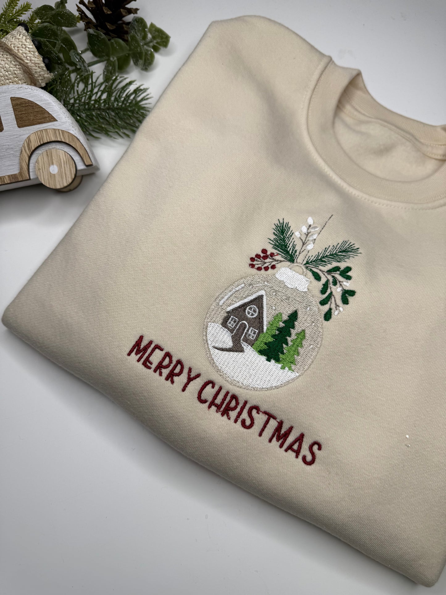 Bauble Christmas Beige Sweatshirt