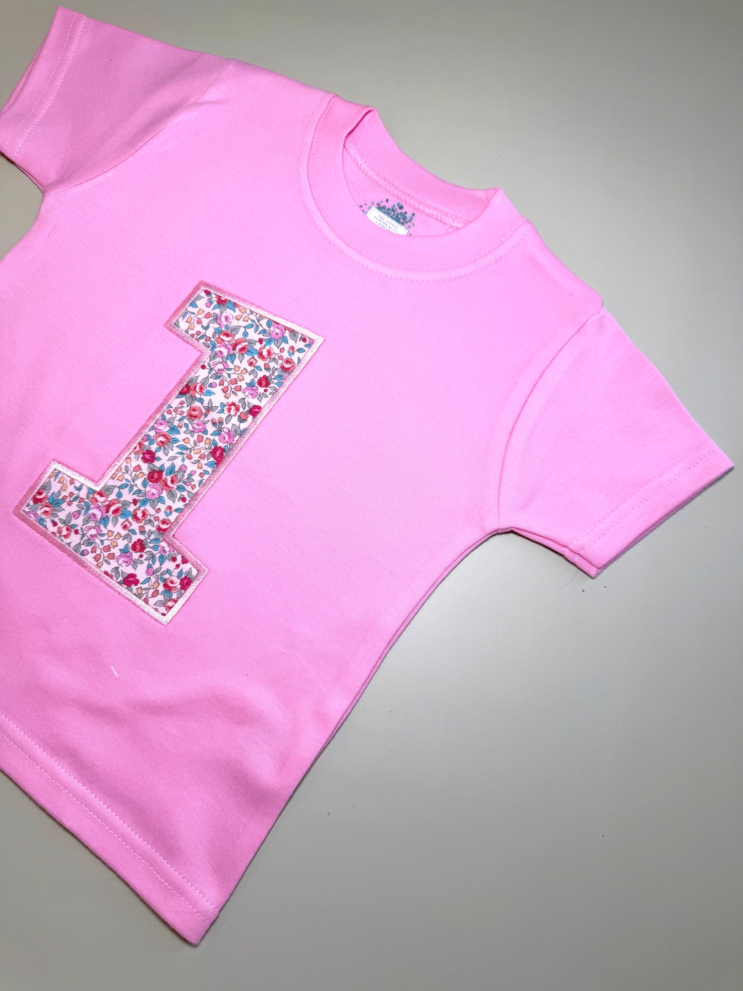 Pink Floral Birthday Number T-Shirt