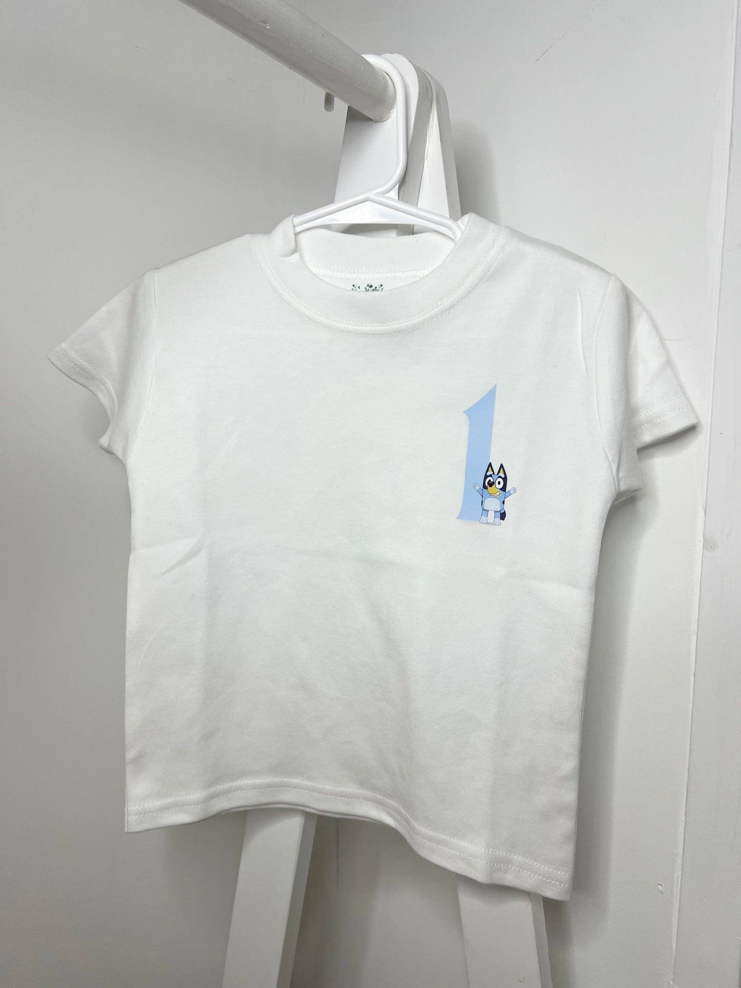 Blue Dog Birthday Number T-Shirt