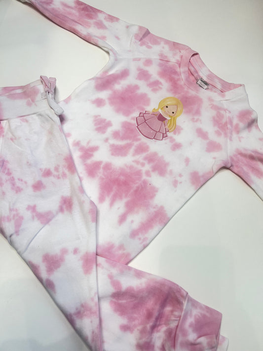 Princess Pink Tie Dye Loungewear Set