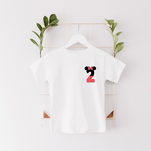 Princess Inspired Mouse Number Birthday T-shirt