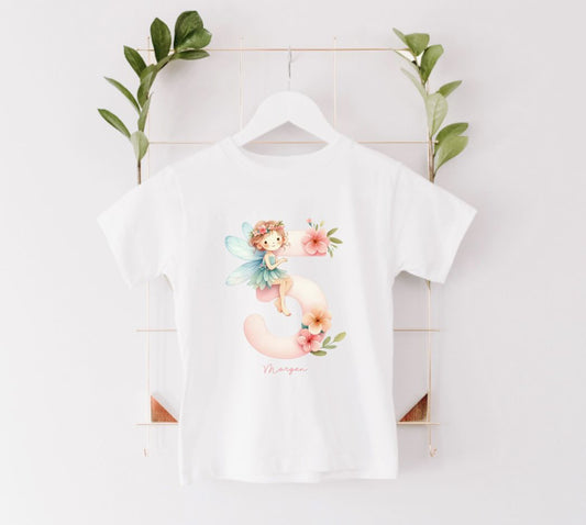 Personalised Fairy Number T-Shirt