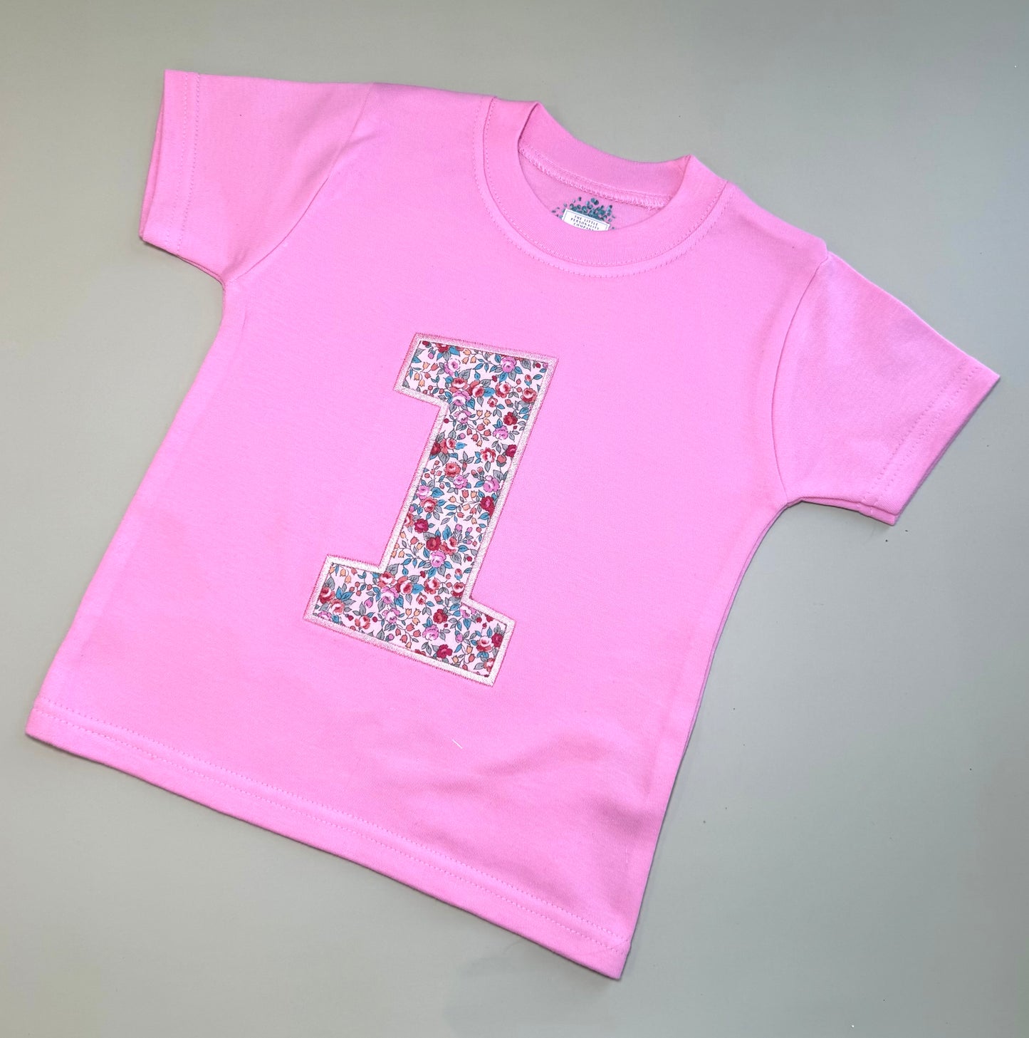 Pink Floral Birthday Number T-Shirt
