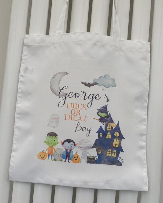 Personalised Spooky House Trick or Treat Bag