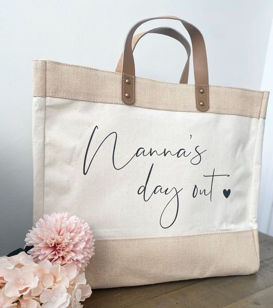 'Nanna's Day Out' Luxury Large Tote Bag